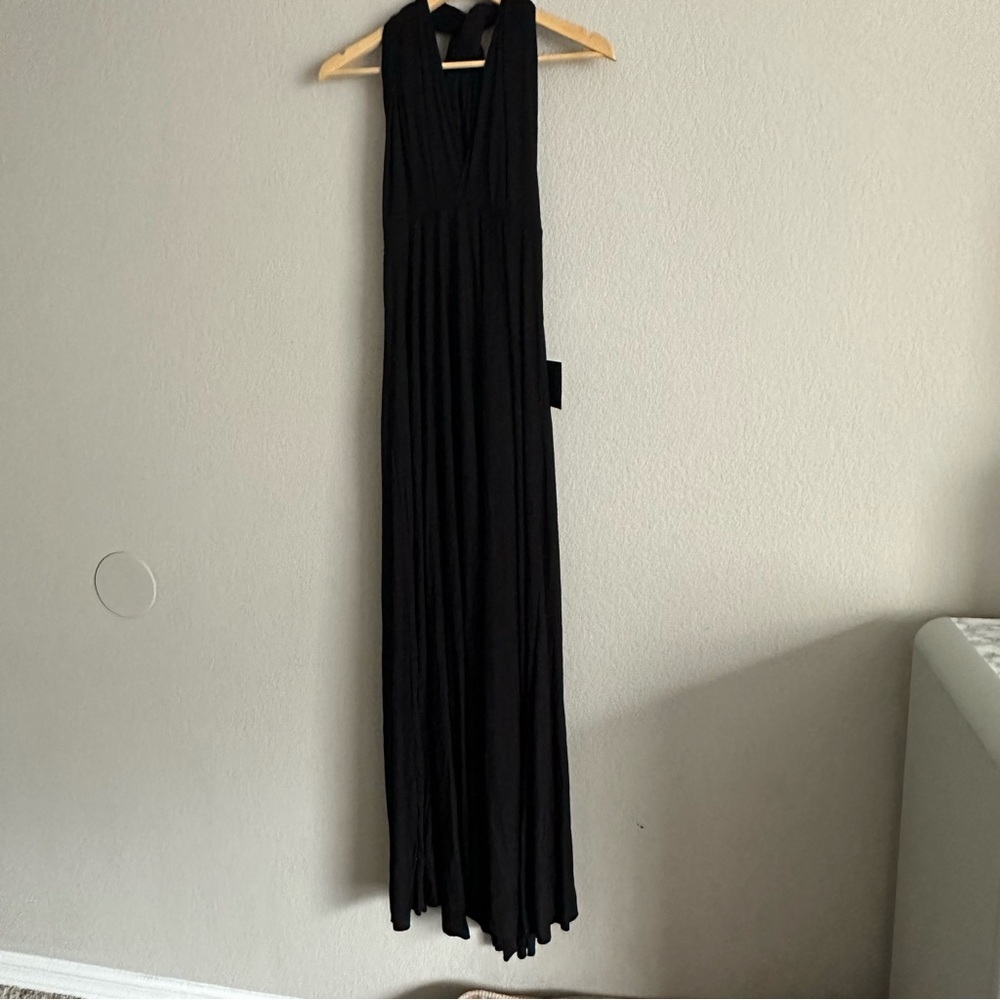 Lulus Tricks of the Trade Slate Black Maxi Dress Size Large NWT - Picture 4 of 16